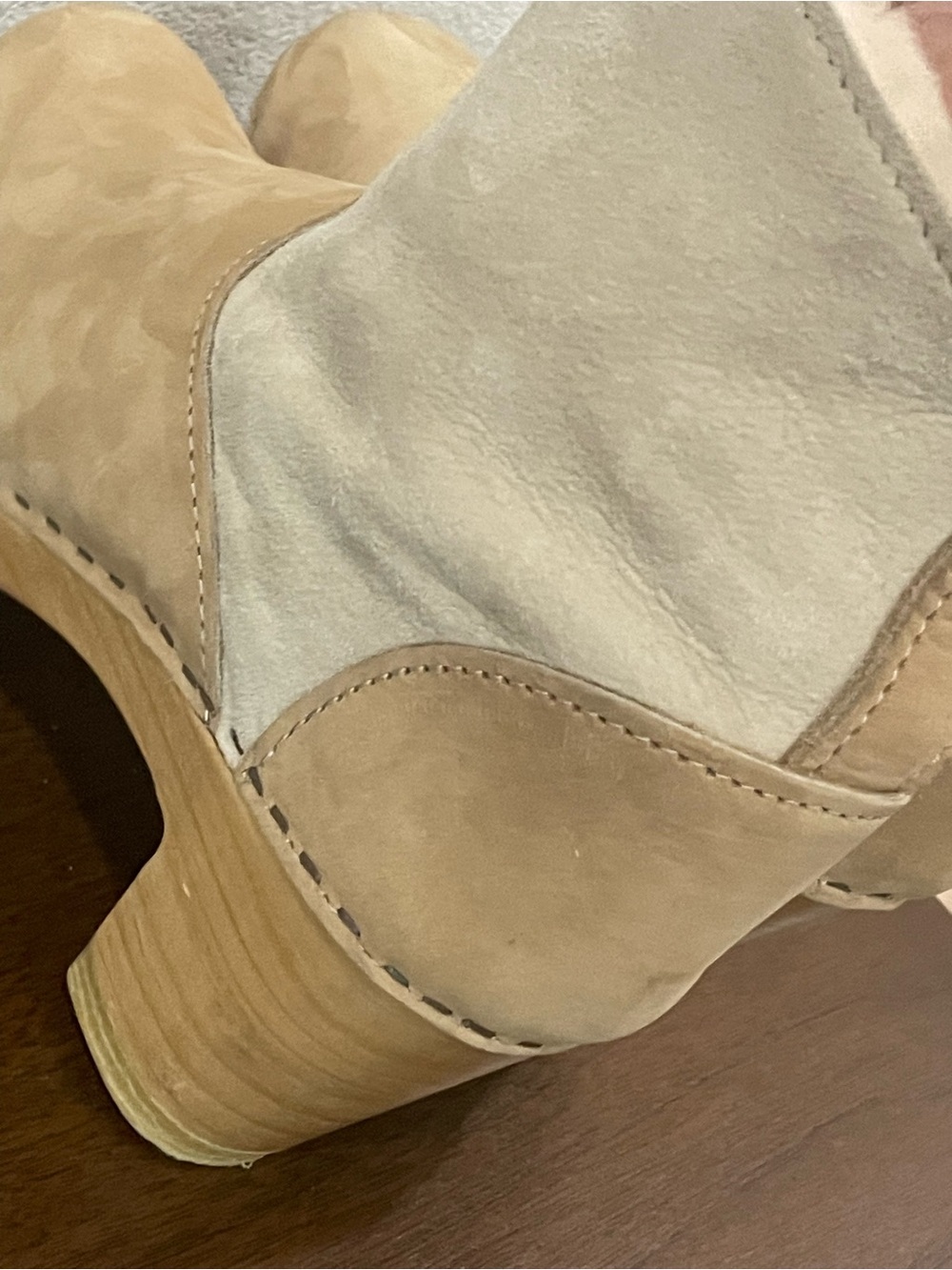 LUXURY Chunky Clog platform stacked boots suede quiet luxury, size 7, MSRP $430 - Picture 7 of 15